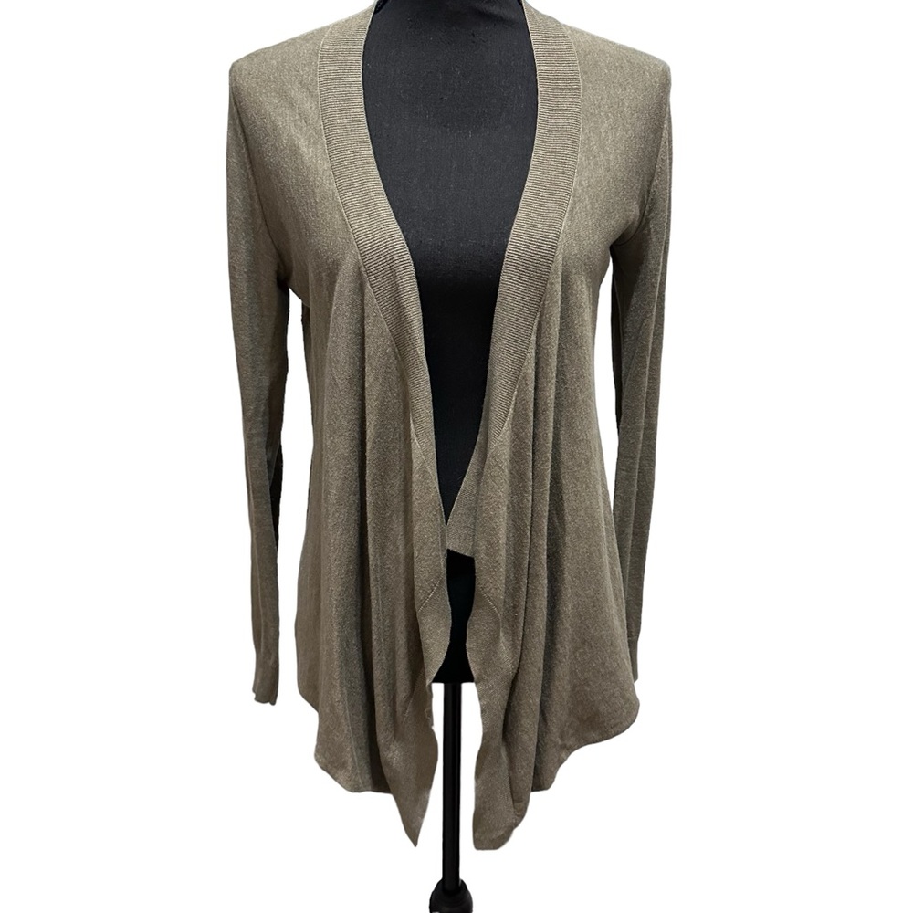 All Saints Women's Size 2 Open Asymmetrical Cardigan Sweater With Ruching Back